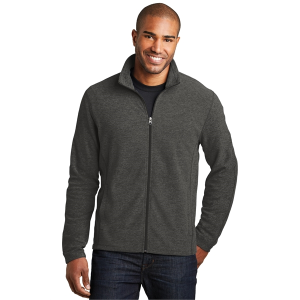 Port Authority® Heather Microfleece Full-Zip Jacket