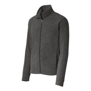 Port Authority® Heather Microfleece Full-Zip Jacket