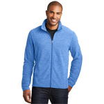 Port Authority® Heather Microfleece Full-Zip Jacket