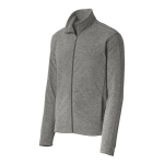 Port Authority® Heather Microfleece Full-Zip Jacket