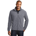 Port Authority® Heather Microfleece Full-Zip Jacket