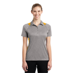 Sport-Tek Women's Heather Colorblock Contender Polo.